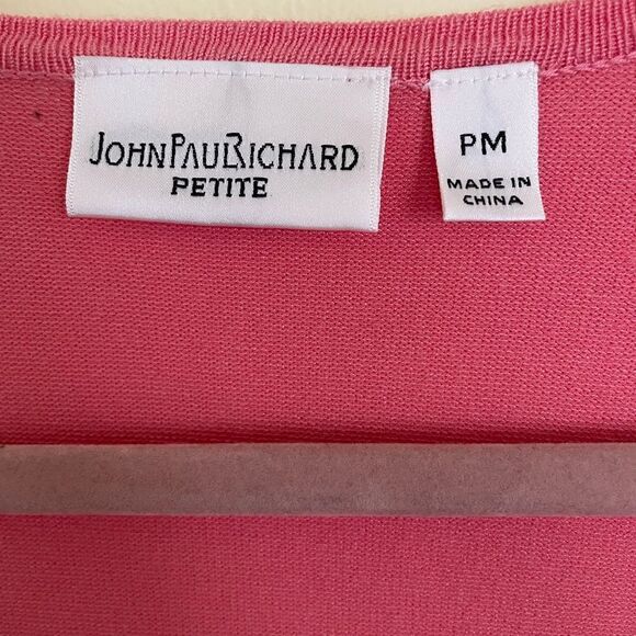 NWT John PaulRichard Petite Pink Top Size PM - Picture 3 of 6